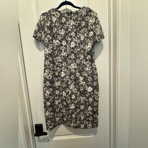 Ralph Lauren Black and Cream Floral Lace Dress